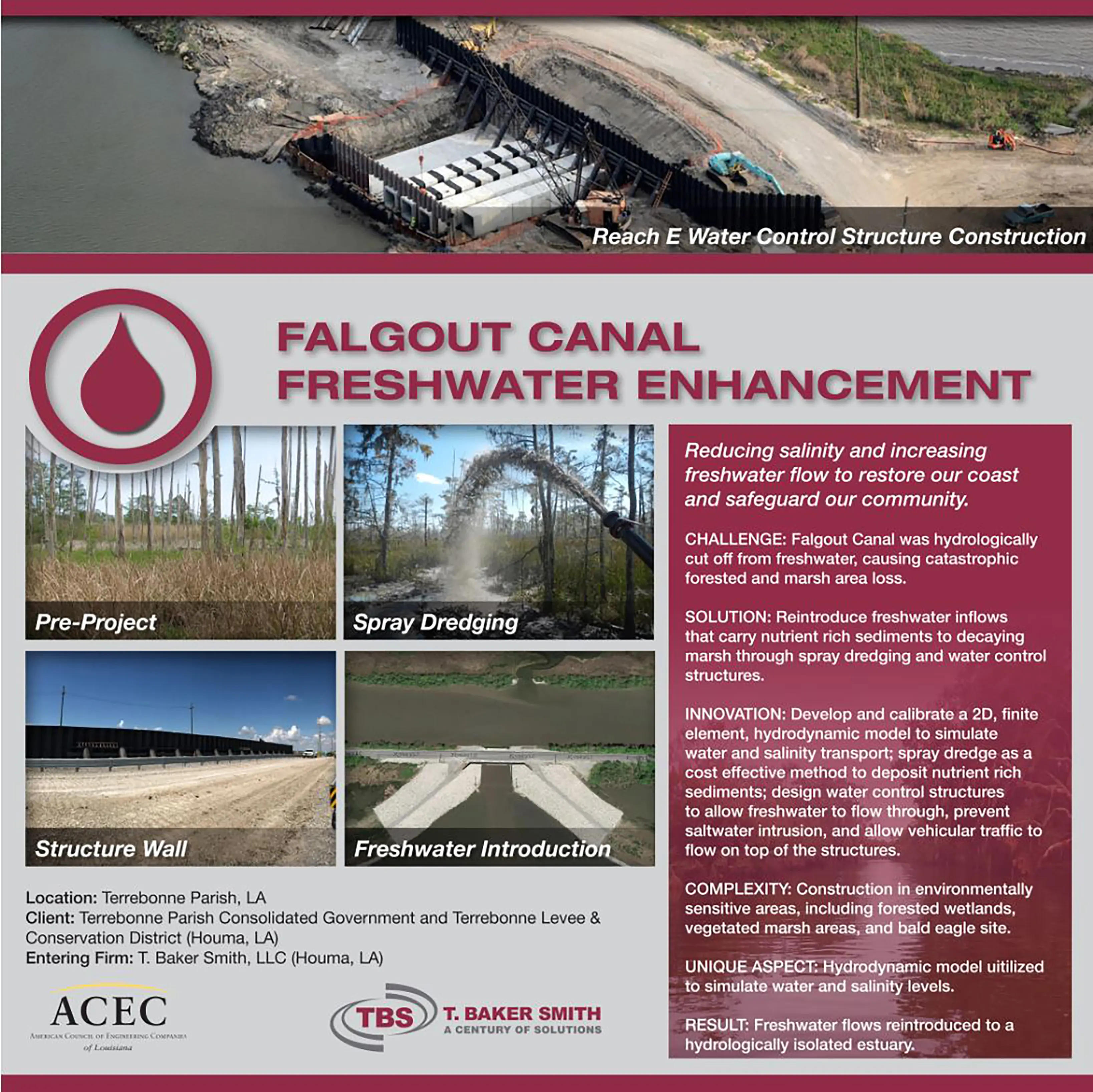 Falgout Canal Enhancement plan
