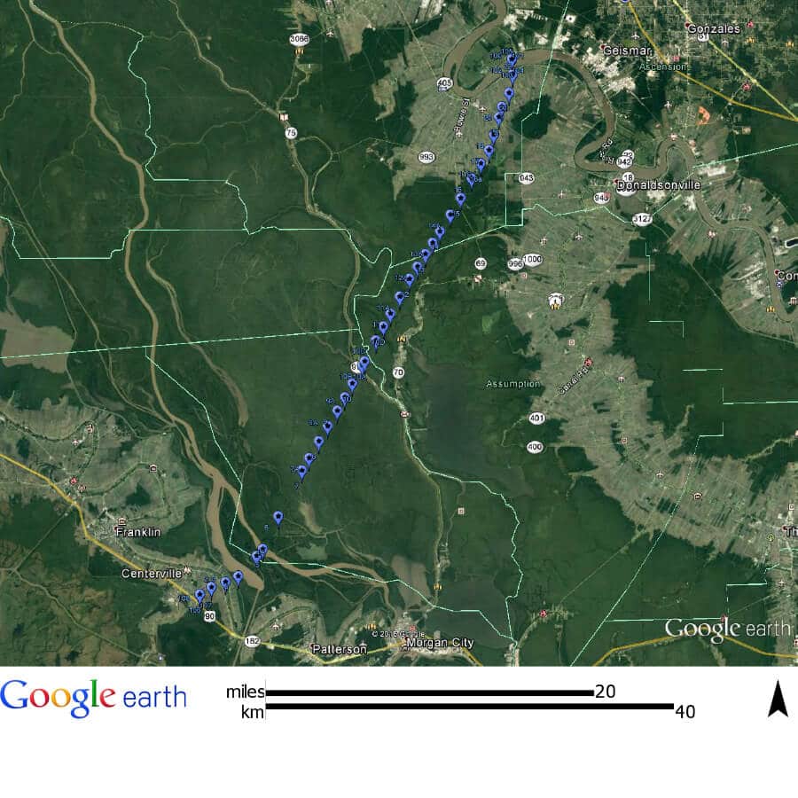 Inspection support for 38 mile gas pipeline from google earth