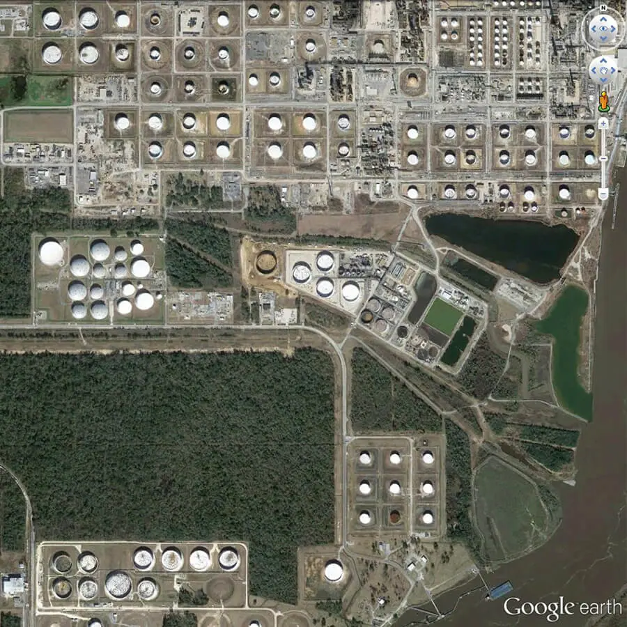 Lake Charles Transmission Line Google Earth View