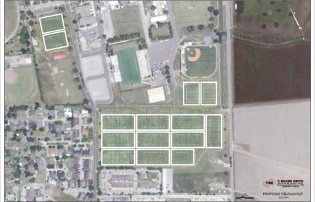 Aerial view of Manning fields