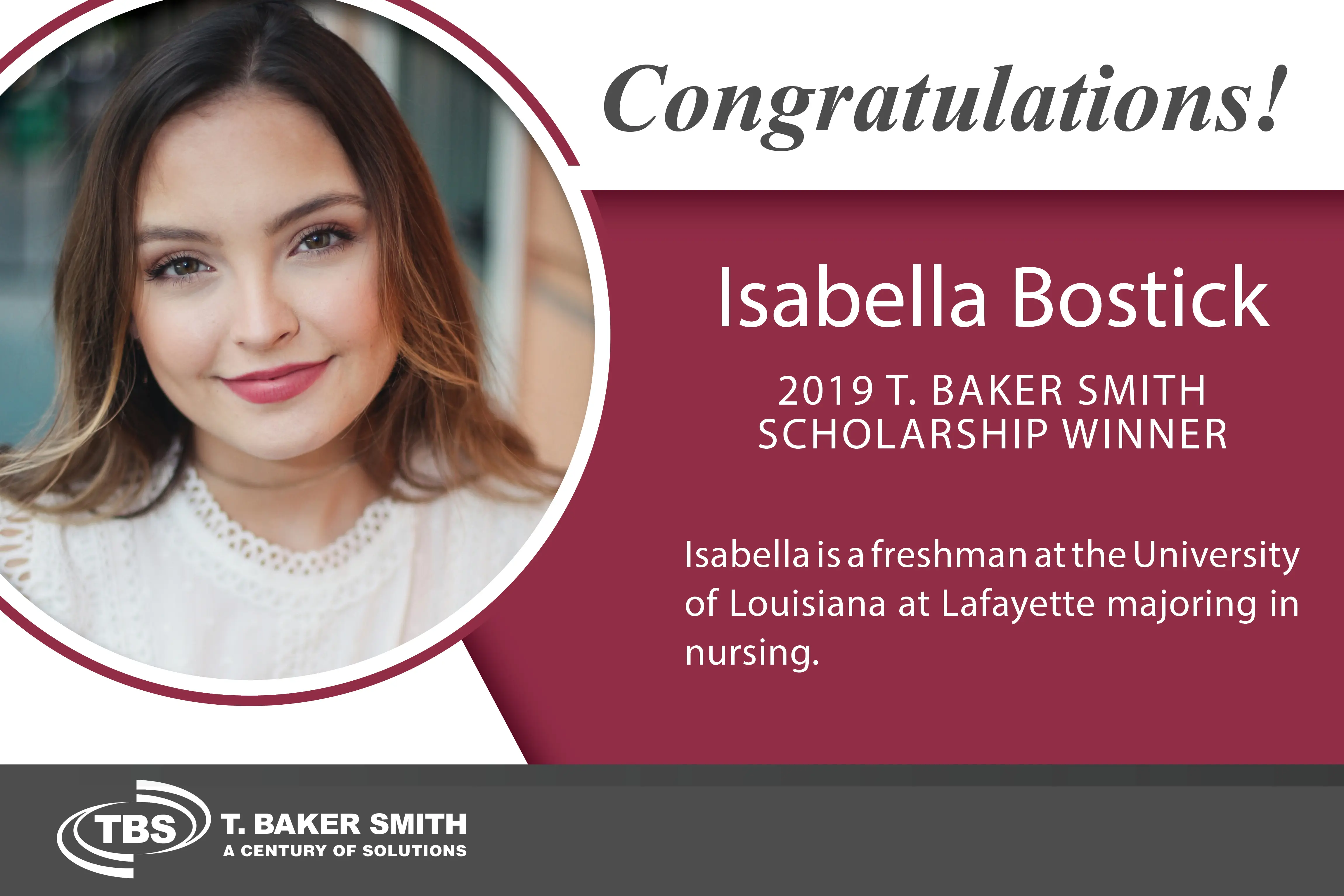 Scholarships - Isabella Bostick