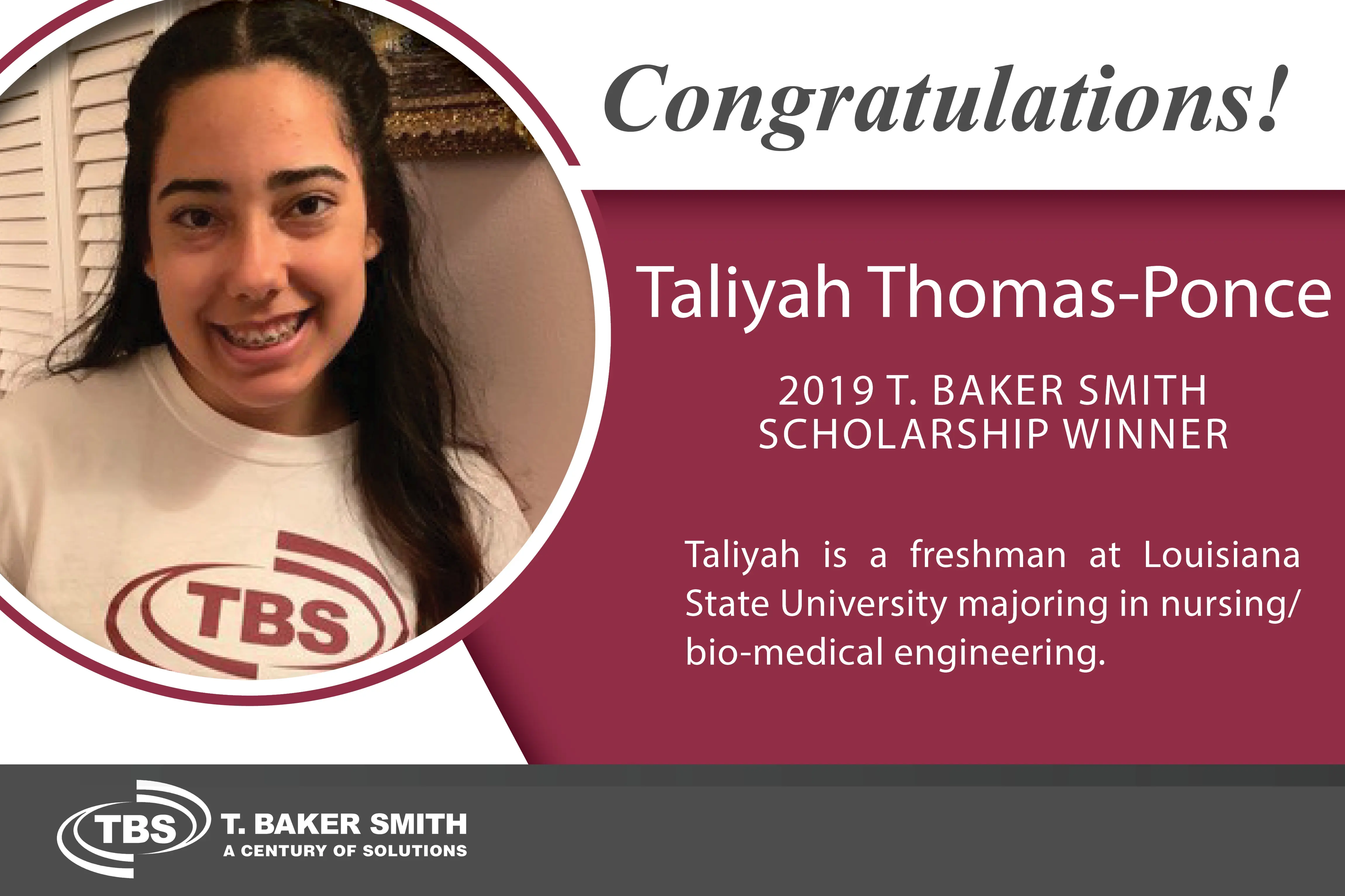 Scholarships - Taliyah Thomas-Ponce